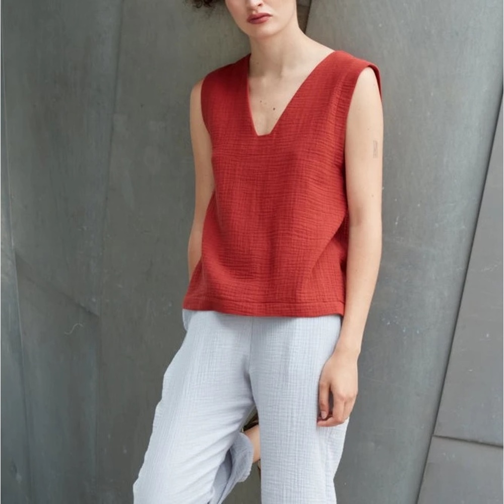 NWT Dagg & Stacey Rust Sleeveless Top, Sz 6